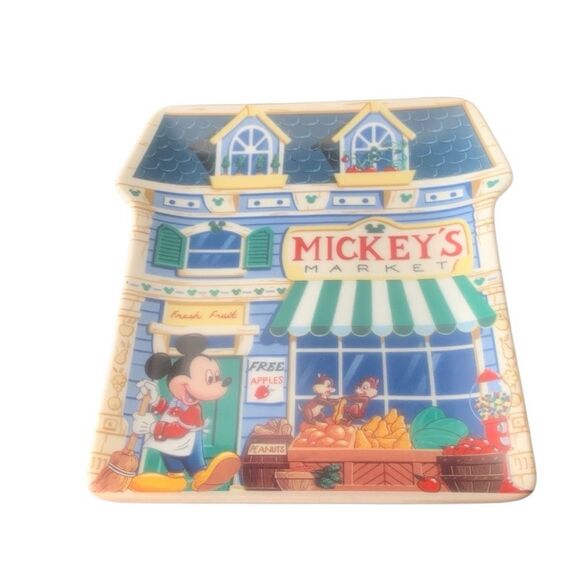 Vintage Disney Retired Mickey’s Market Mickey’s Village House Plaque - Picture 2 of 6